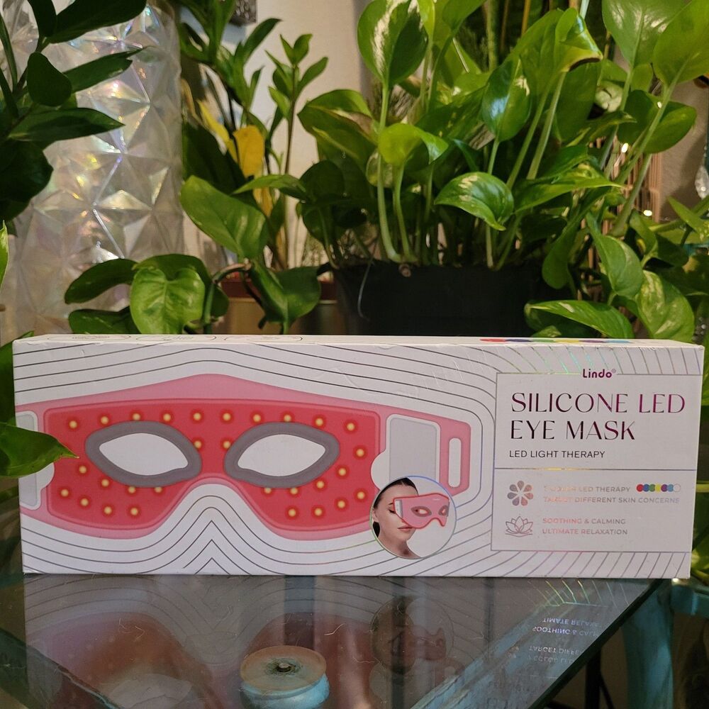 Red Light Therapy LED 7 Color Eye Mask Brighten Revitalize Anti Age Lindo NIB